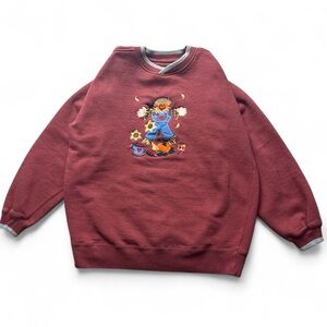 Vintage Great American Lakes & Timbers Scarecrow Embroidered Sweatshirt Size M